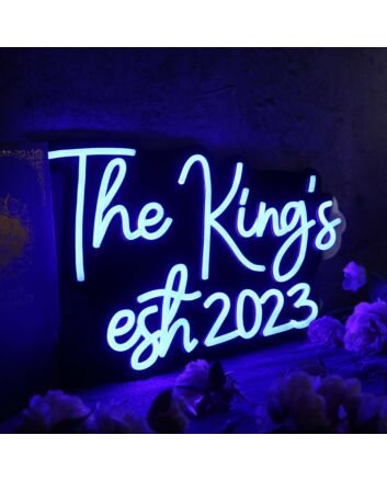 The Kings EST 2023 Blue Neon Sign