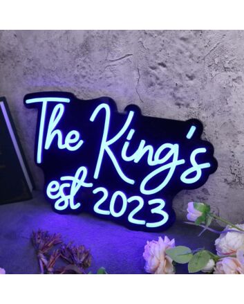 The Kings EST 2023 Blue Neon Sign