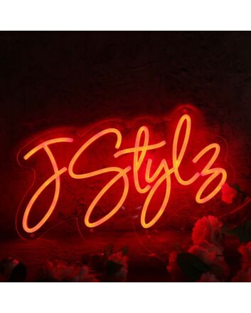 J Style Orange Neon Sign
