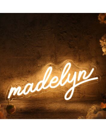 Madelyn Yellow Neon Sign