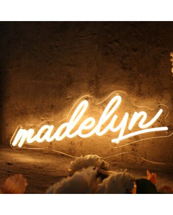 Madelyn Yellow Neon Sign