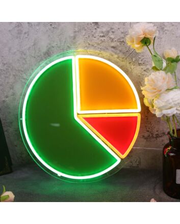 Pie Chart Custom Neon Sign