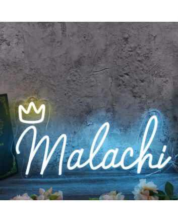 Malachi Blue Neon Sign