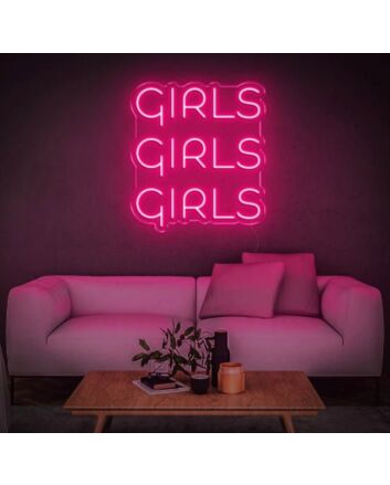 Girl Girl Girl Girl Neon Letters