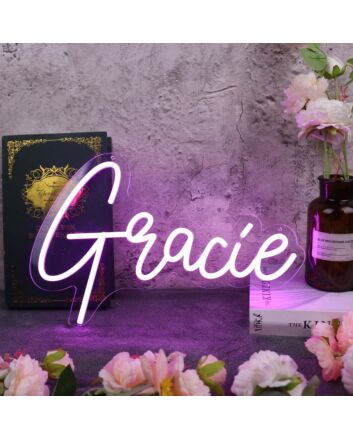 Gracie Purple Neon Sign