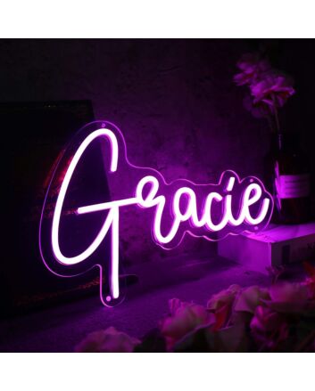 Gracie Purple Neon Sign