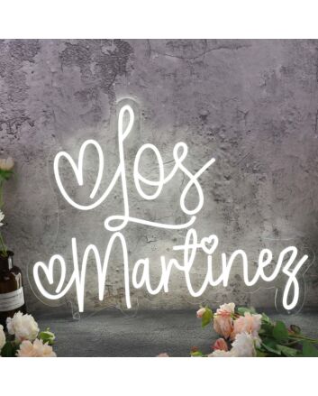 Los Martinez White Neon Sign