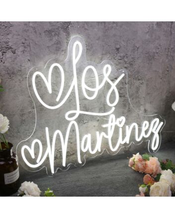 Los Martinez White Neon Sign