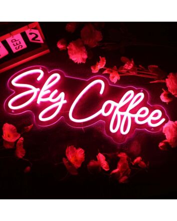 Sky Coffee Red Neon Sign
