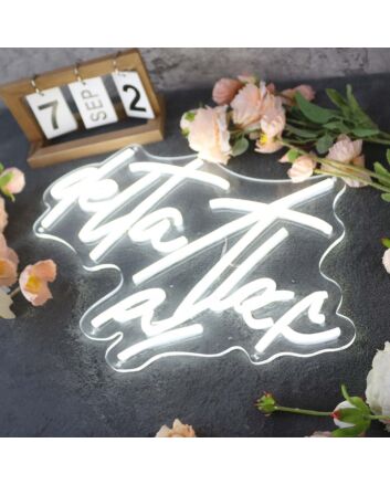 Delta Thc White Neon Sign