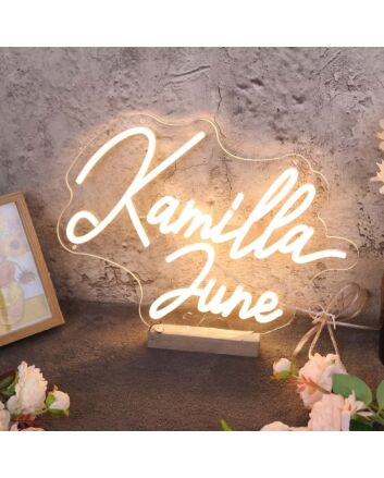 Kamilla June Yellow Neon Sign