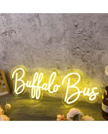 Buffalo Bus Yellow Neon Sign
