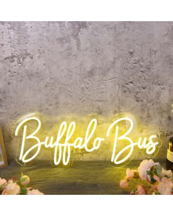 Buffalo Bus Yellow Neon Sign