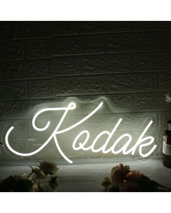 Kodak White Neon Sign