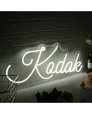 Kodak White Neon Sign