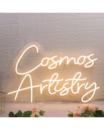 Cosmos Artistry Yellow Neon Sign