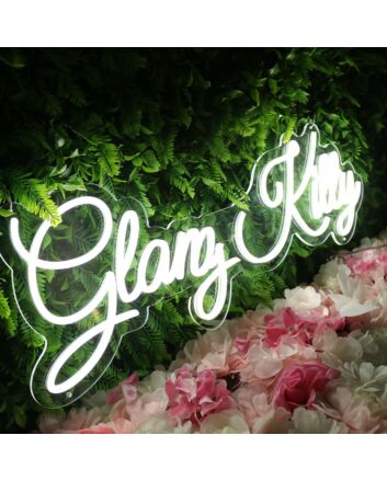 Glam Kitty White Neon Sign