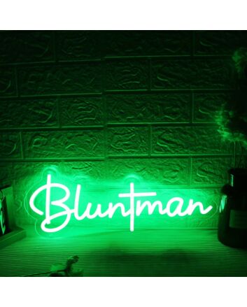 Bluntman Green Neon Sign
