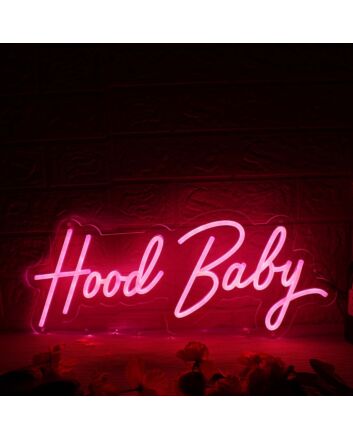 Hood Baby Red Neon Sign