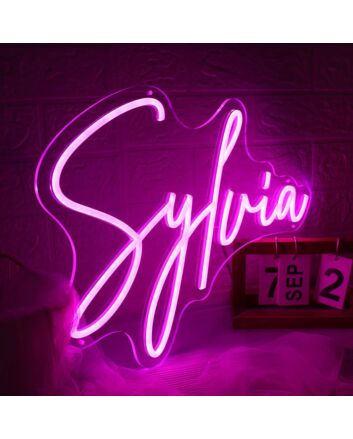 Sylvia Pink Neon Sign