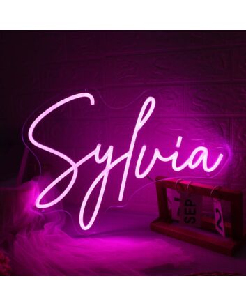 Sylvia Pink Neon Sign