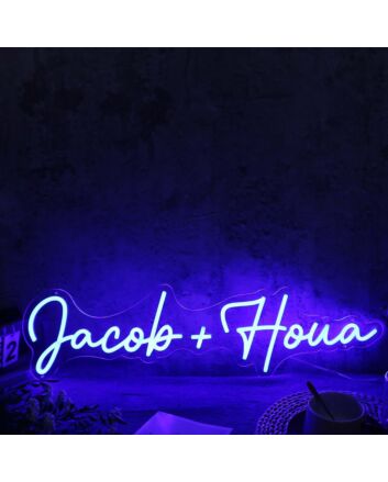 Jacob Houa Blue Neon Sign