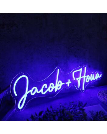 Jacob Houa Blue Neon Sign