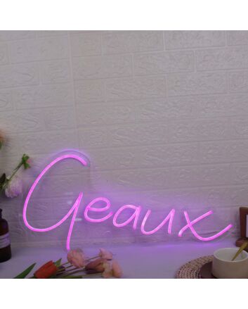 Geaux Purple Neon Sign