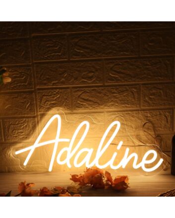 Adaline Yellow Neon Sign