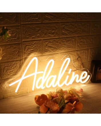 Adaline Yellow Neon Sign