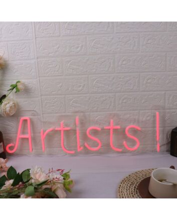 Artists Red Neon Sign