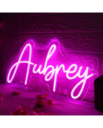 Aubrey Pink Neon Sign