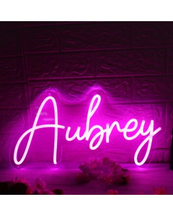 Aubrey Pink Neon Sign