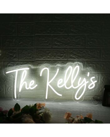 The Kellys White Neon Sign