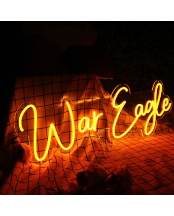 War Eagle Orange Custom Neon Sign
