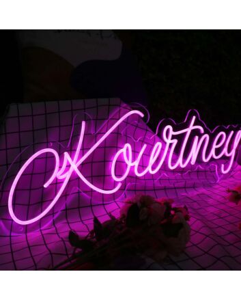 Kourtney Purple Neon Sign