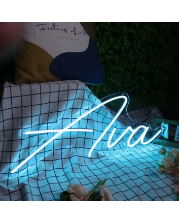 Ava Blue Neon Sign