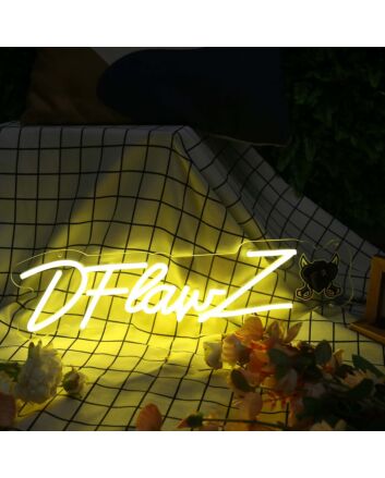 DFlawz Yellow Neon Sign