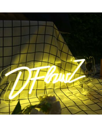 DFlawz Yellow Neon Sign