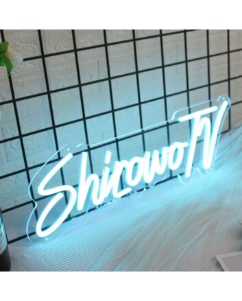 Shirowo TV Blue Neon Sign