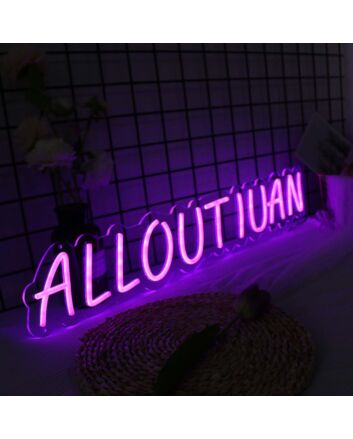 Alloutjuan Purple Neon Sign