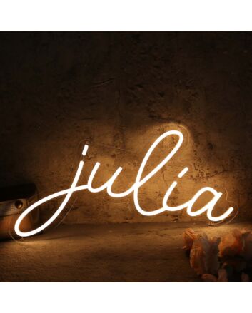 Julia Yellow Neon Sign