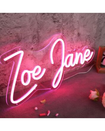 Zoe Jane Red Neon Sign