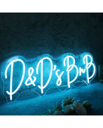 D And Ds BnB Blue Neon Sign