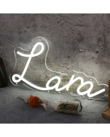Lara White Neon Sign