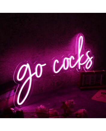 Go Cocks Pink Neon Sign