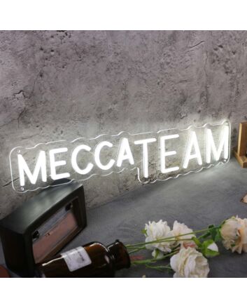 Mecca Team White Neon Sign