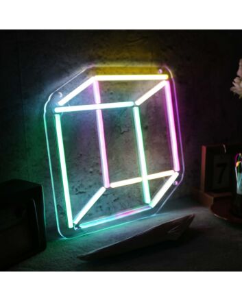 Colorful Cube Neon Sign
