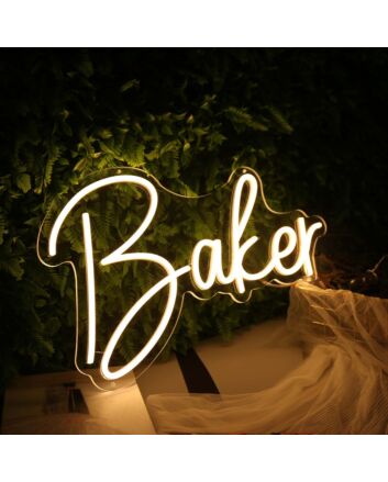 Baker Yellow Neon Sign