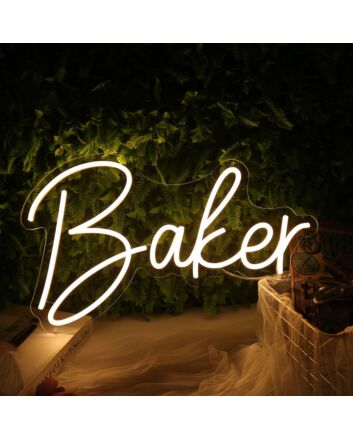 Baker Yellow Neon Sign